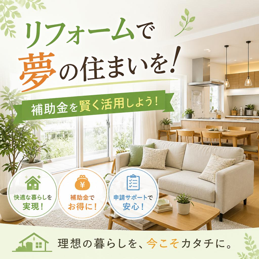 リフォームで夢の住まいを！補助金を賢く活用しよう！