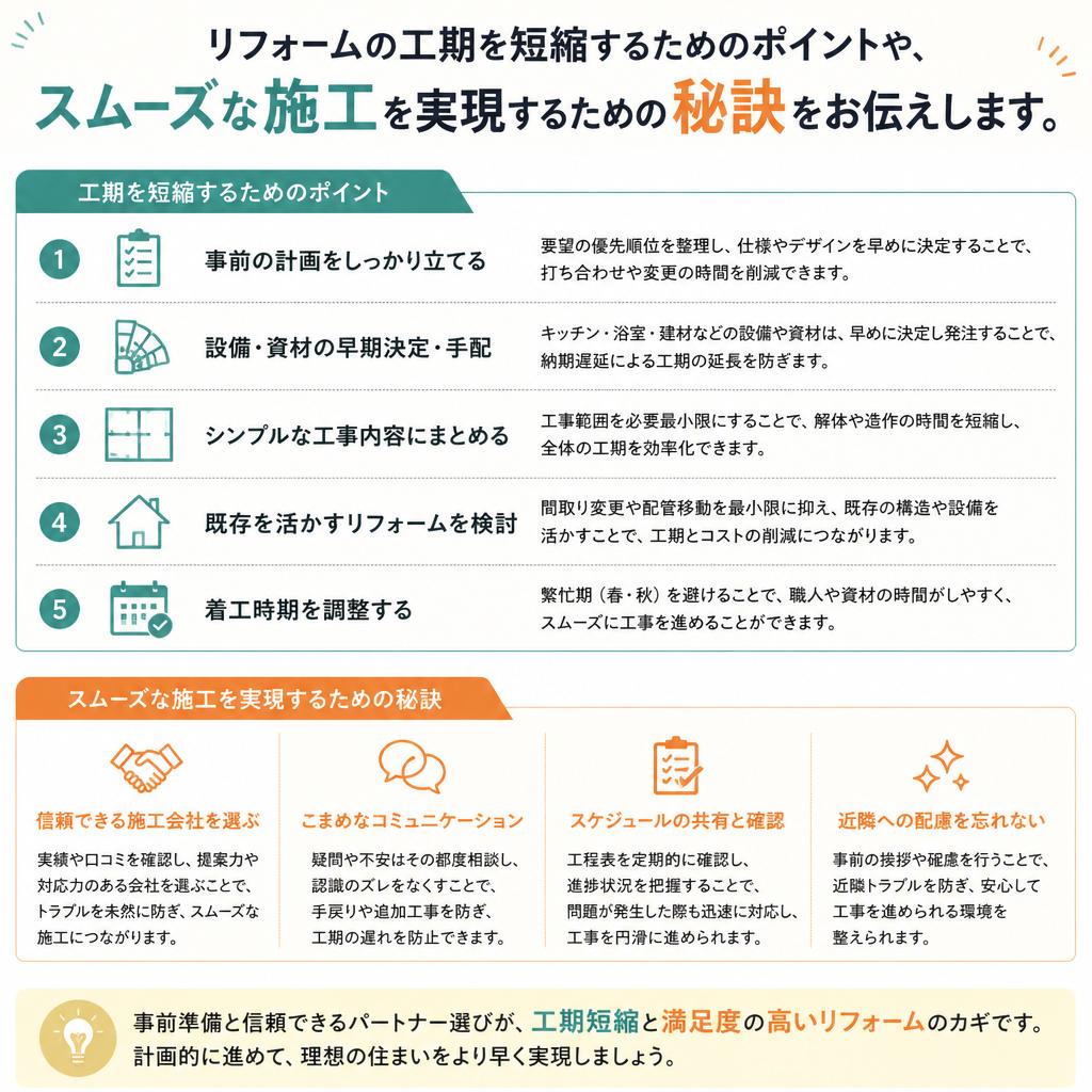 4. 工期短縮のコツ