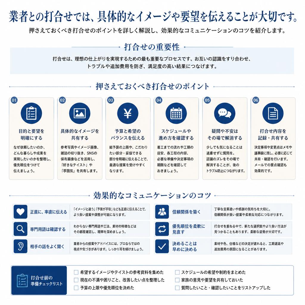 打合せの進め方とポイント