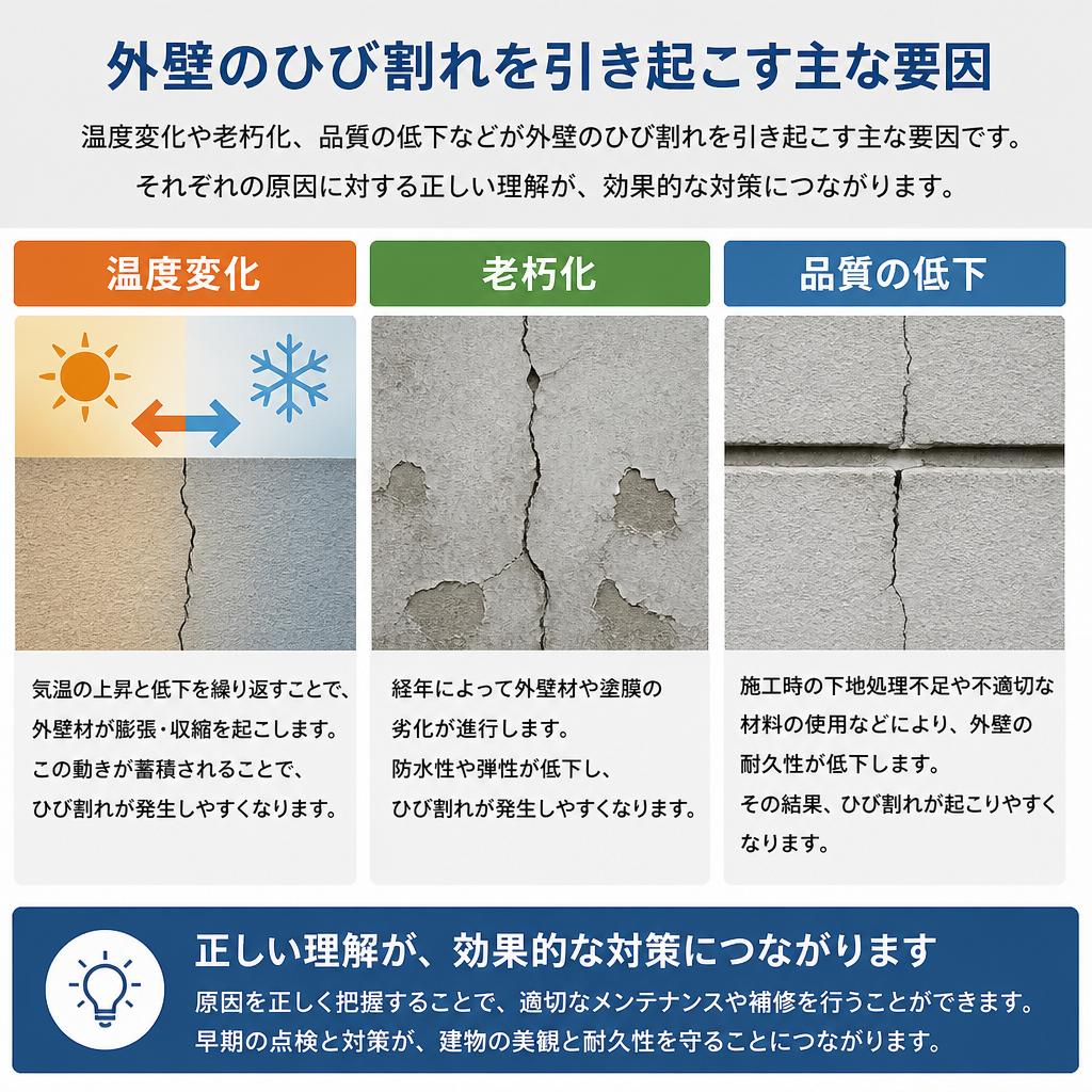 ひび割れの原因を知ろう
