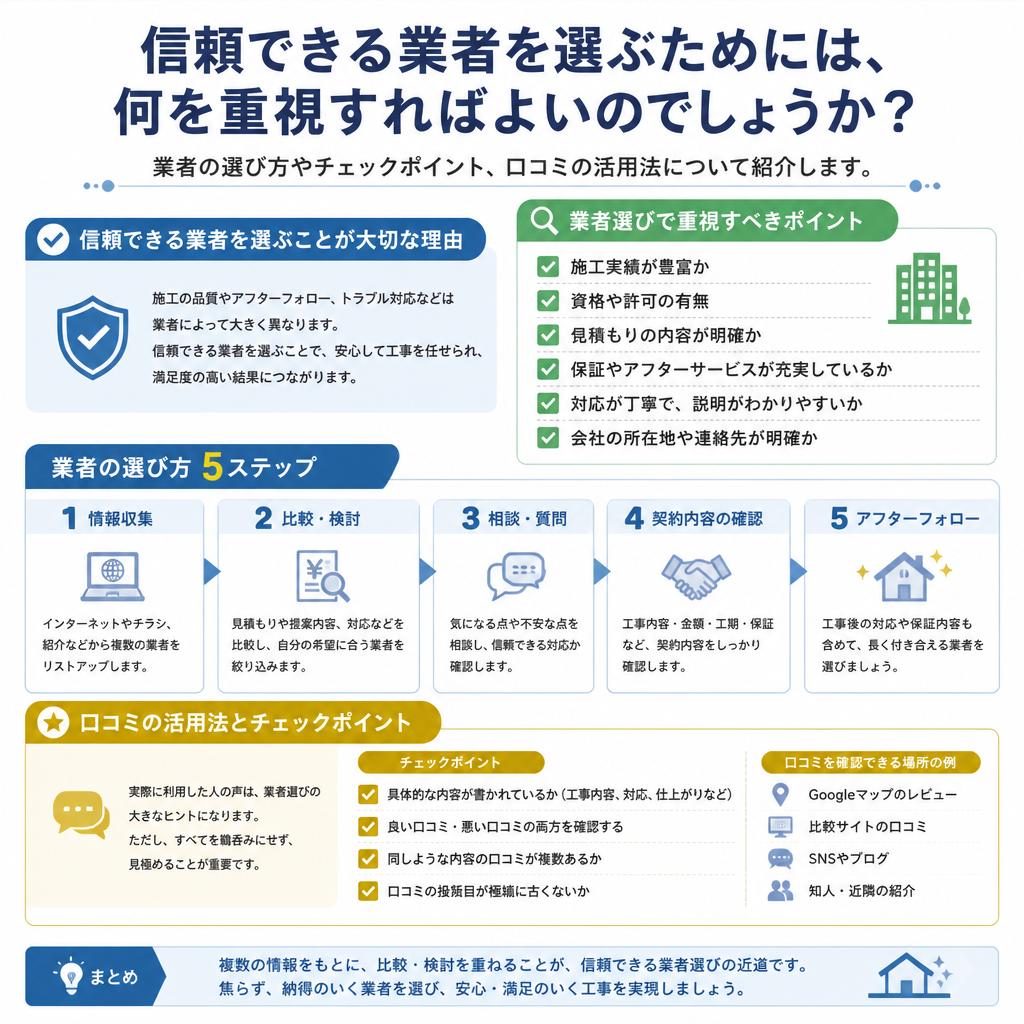 5. 業者選びのポイント