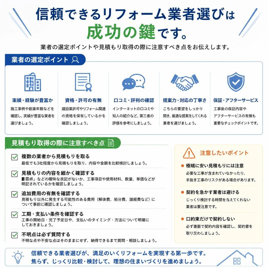 リフォーム業者の選び方