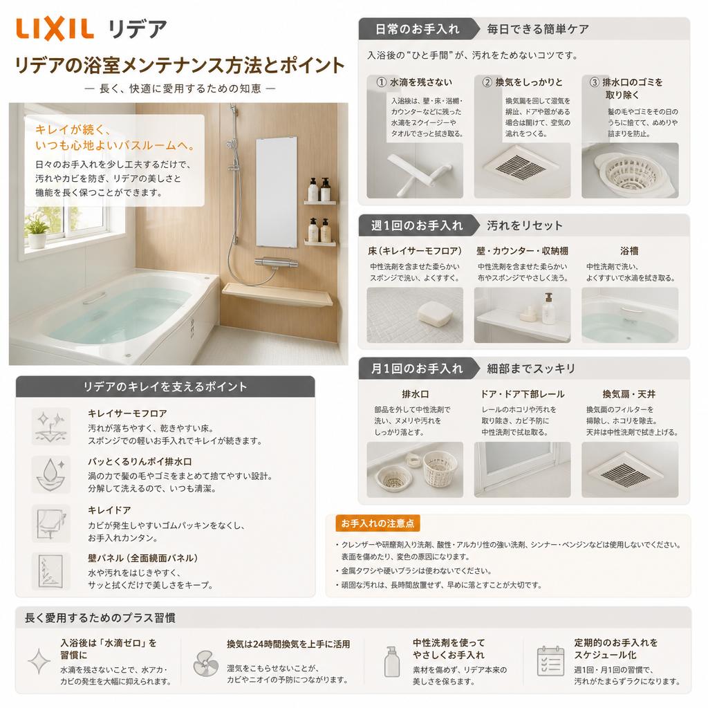 LIXIL製品のメンテナンスのコツ
