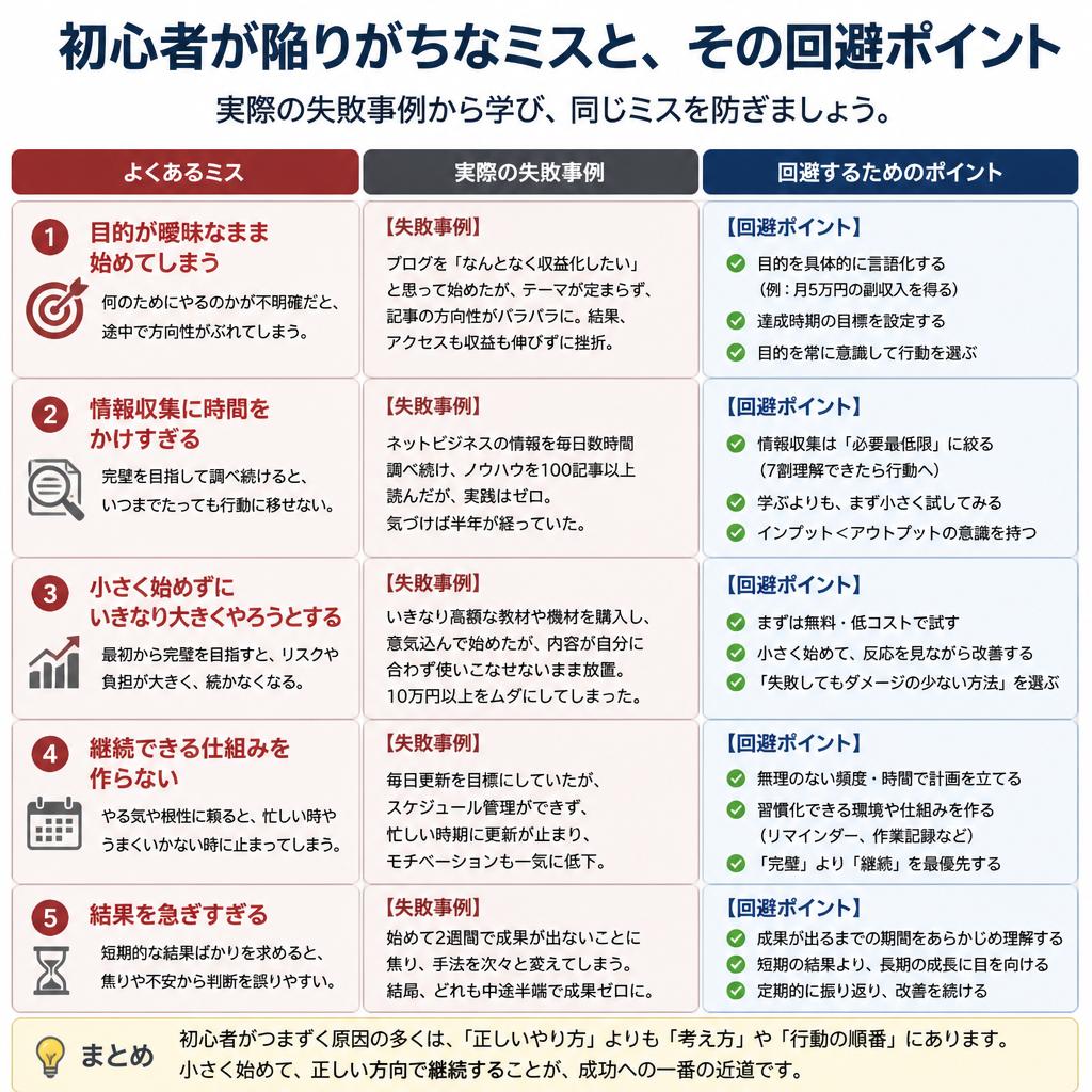 よくある失敗例とその回避法
