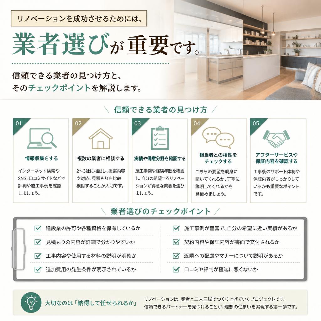 信頼できる業者の選び方
